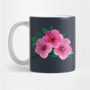 Petunias - Three Pink Petunias Mug